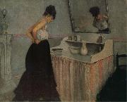 Gustave Caillebotte The fem in front of the toilet table oil painting reproduction